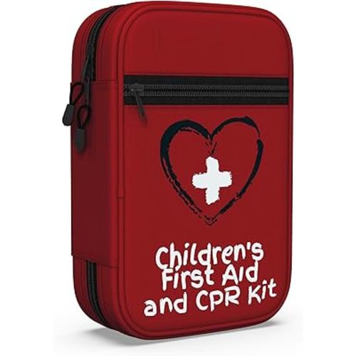 Small, First Aid and CPR Kit for children, toddler, and kids. Large Variety of Bandages to fit your childs injuries. Perfect travel first aid kit, Diaper Bag, Backpack, Car, and More. Quick and Effect