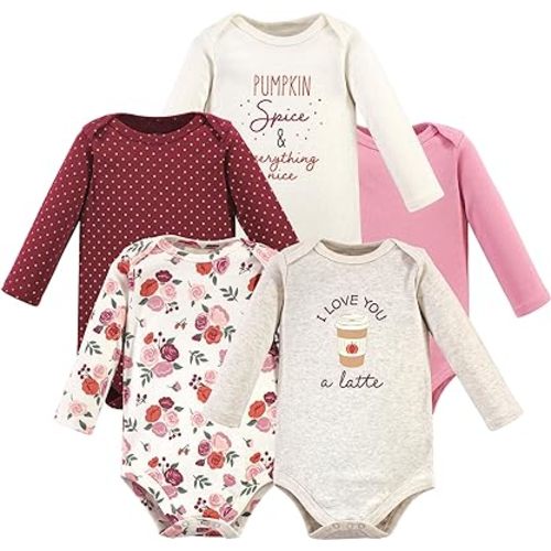 Hudson Baby unisex-baby Cotton Long-sleeve Bodysuits