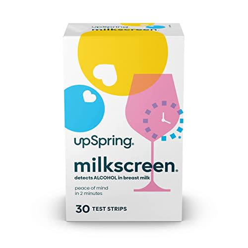 Upspring Milkscreen Test Strips to Detect Alcohol in Breast Milk - 2 Minutes with Results, at-Home Test for Breastfeeding Moms, Quick Accurate Simple Breast Milk Alcohol Dip Test, 30 Test Strips