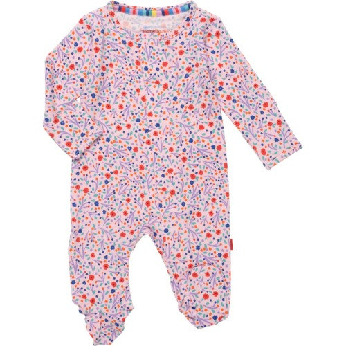 Baby Floral Print Footie, 9-12M, Eliza