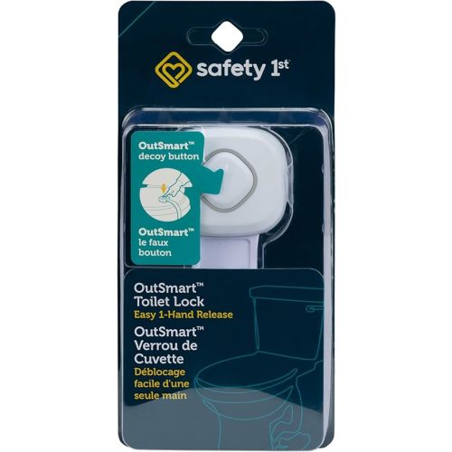 Safety 1st OutSmart Toilet Lock, White, 1 Count (Pack of 1)