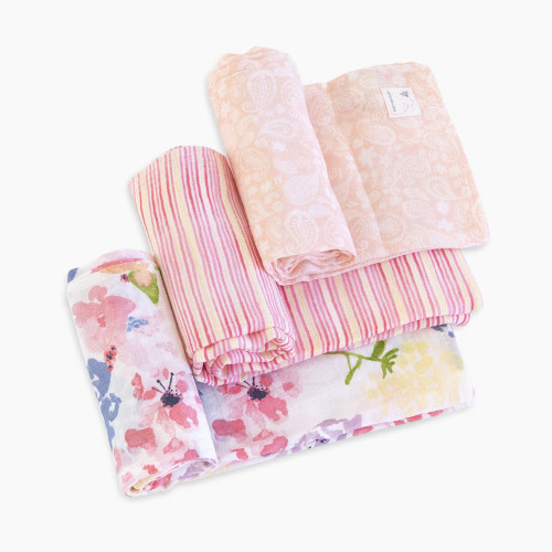 Burt's Bees Baby Organic Cotton Muslin Swaddle Blankets (3 Pack) - Spring Bouquet