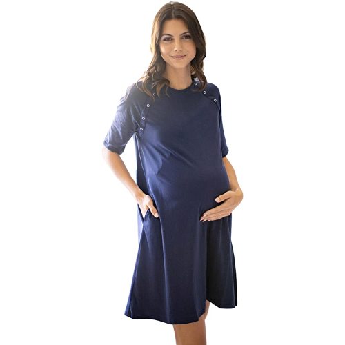 Baby Be Mine Delivery/Labor/Nursing Nightgown Women's Maternity Hospital Gown/Sleepwear for Breastfeeding