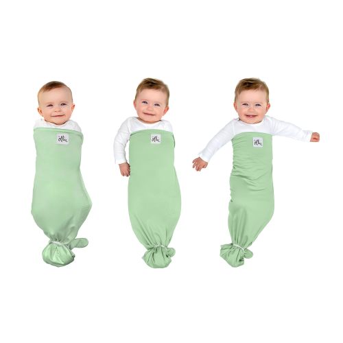 The Ollie Swaddle -- Helps to reduce the Moro (startle) reflex -- Made from a custom designed moisture-wicking material (Meadow)