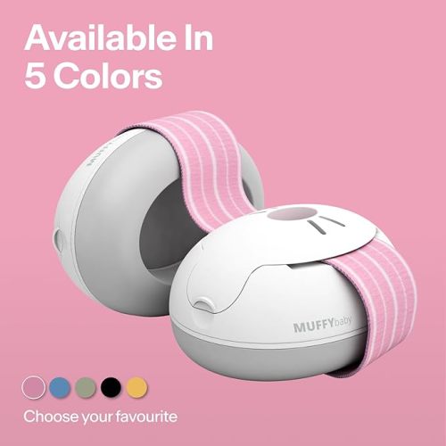 Alpine Muffy Baby Ear Protection for Babies and Toddlers up to 36 Months - CE & ANSI Certified - Noise Reduction Earmuffs - Comfortable Baby Headphones Against Hearing Damage & Improves Sleep - Pink