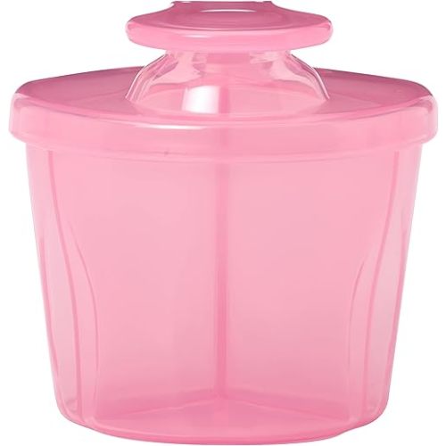 Dr. Brown's Baby Formula Dispenser with Snap-On Lid for On-The-Go Feedings,Milk Powder Dispenser for Traveling with Infant,Pink Pack of 2