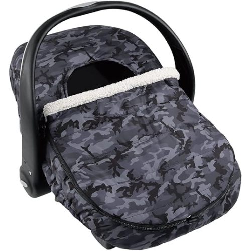The Peanutshell Car Seat Cover | Black Camo | Winter Carseat Canopy | Car Seat Cover Baby