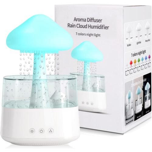 Rain Cloud Humidifier for Bedroom Water Drip Diffuser, Mushroom Diffuser