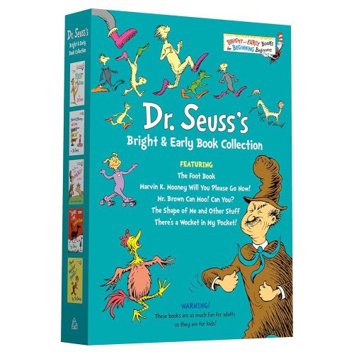 Dr. Seuss Bright & Early Book Boxed Set Collection: The Foot Book; Marvin K. Mooney Will You Please Go Now!; Mr. Brown Can Moo! Can You?, The Shape of ... a Wocket in My Pocket! (Bright & Early Books)