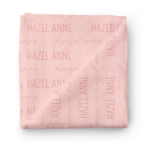 Personalized Baby Name Swaddle Blanket | Dusty Hues