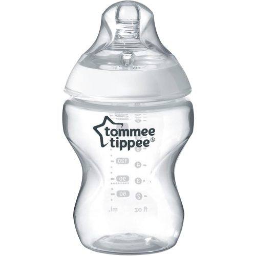 Tommee Tippee Closer to Nature Baby Bottle, Clear, 9 Ounce, 1 Count