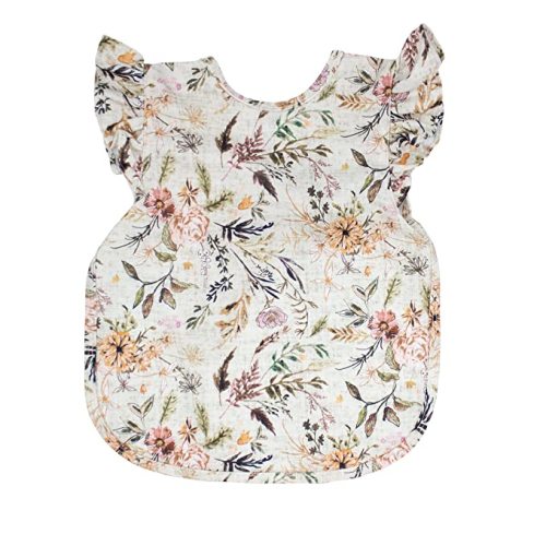 BapronBaby Flutter Delilah Floral Bapron – Babero más seguro sin lazo para el cuello para bebés y niños pequeños – Suave impermeable resistente a las manchas – Lavable a máquina – Talla para bebé/niño