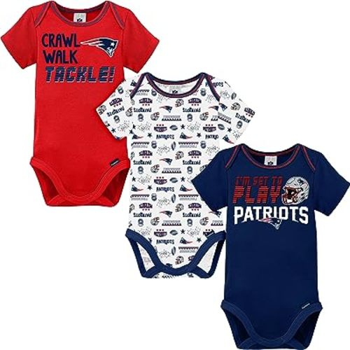 Gerber Baby NFL Team 3 Pack Short Sleeve Onesie Bodysuit