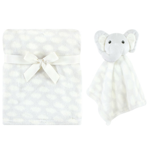 Hudson Baby Plush Blanket with Security Blanket, Elephant Cloud