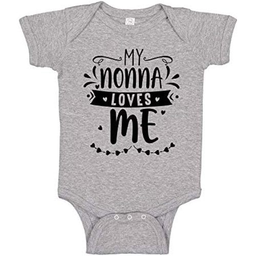 My Nonna Loves Me Baby One Piece Bodysuit or Toddler T-Shirt Cute Italian Grandma Baby Outfit