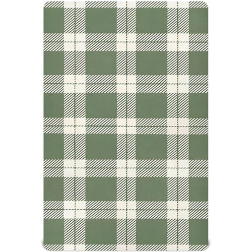Olive Green Gingham Plaid Crib Sheets - Boys & Girls Cotton Crib Sheet for Standard Crib and Toddler Mattresses 52 X 28 Inch