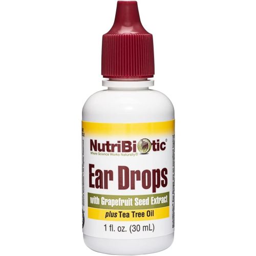 NutriBiotic – Ear Drops, 1 Fl Oz | Gentle & Soothing Ear Support with Grapefruit Seed Extract & Tea Tree Oil | Vegan | Non-Medicated | Made without GMOs & Gluten