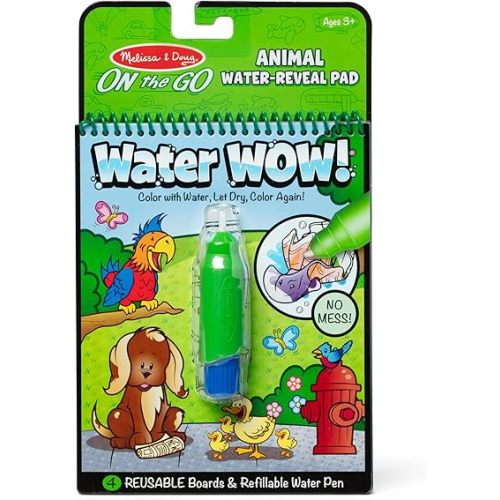 Melissa & Doug On the Go Water Wow! Reusable Water-Reveal Activity Pad - Animals - FSC Certified