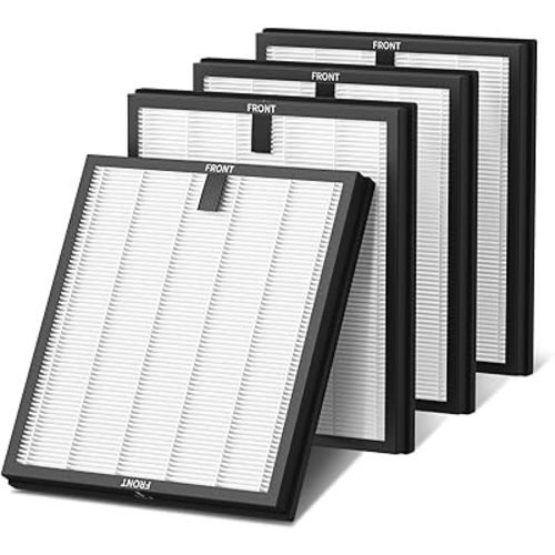 HY4866 Replacement Filter Compatible with MORENTO HY4866, WESTHEY HY4866, YIOU M1 Air Purifier, 3-in-1 H13 Ture HEPA Replacement Filters (Extra 4 Pre-filter) Enhanced Version for HY4866, 4 Pack