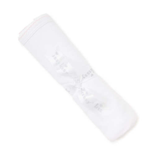 White/Pink Pima Blanket