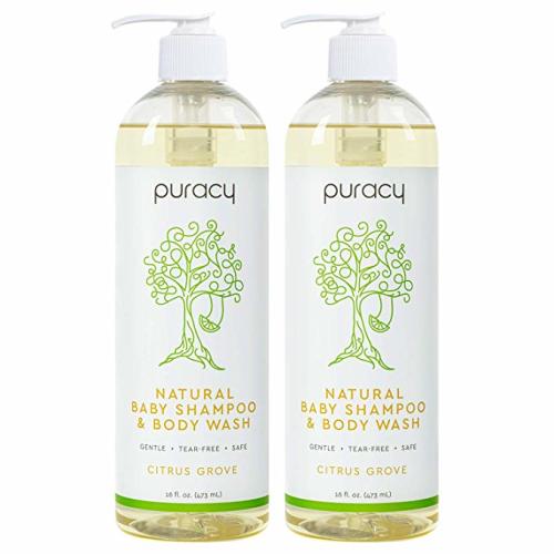 Puracy Natural Baby Shampoo & Body Wash, Gentle Bath Soap for Sensitive Skin, Tear-Free, Sulfate-Free, 16 Ounce (2-Pack) - 16 Fl Oz (Pack of 2)
