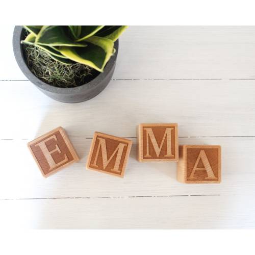 Wood Name Blocks