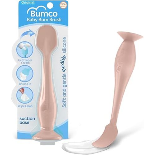 Diaper Cream Spatula - BPA-Free Diaper Bag Essentials, Soft Butt Spatula Baby, Mom-Invented Butt Paste Spatula, Bumco Diaper Cream Spatula, Flexible Diaper Cream Applicator, Bumco Baby Bum Brush