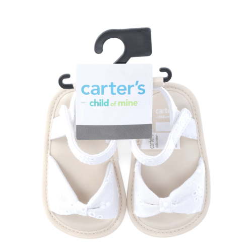 Carter's Child of Mine Baby Girls Eyelet Sandals for Picnics and Adventures