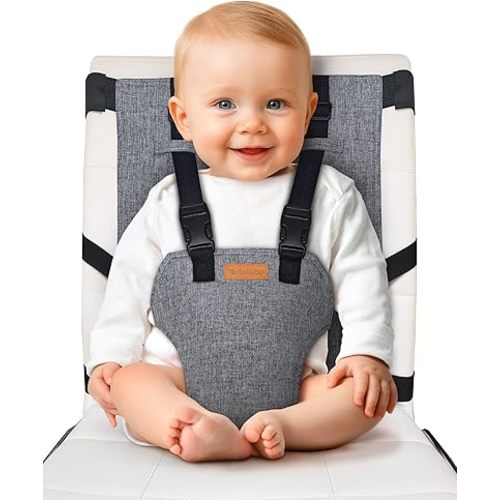 liuliuby Compact Travel High Chair | Portable High Chair for Baby | Baby Travel Essential Harness Seat | Must Haves for Vacations, Restaurants, Family Visits with Babies | Portable Highchair Seat