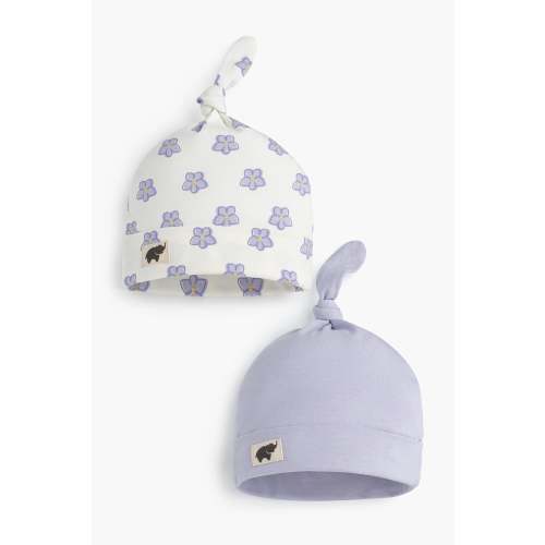 0-6 M | Cotton 2-Pack Top Knot Cap