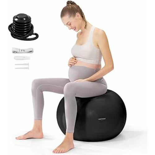 Pregnancy Ball,1.8mm Thick Birthing Ball for Maternity Physio and Birth Preparation,Yoga Ball&Exercise Ball for Pregnancy Includes Pump