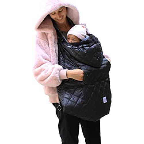 7 A.M. Enfant K-Poncho Ergonomic Baby Carrier Cover, Fits Over Stroller & Car Seat