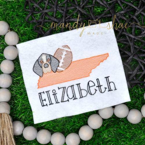 Personalized Football Onesie | Coonhound Style | 9 months