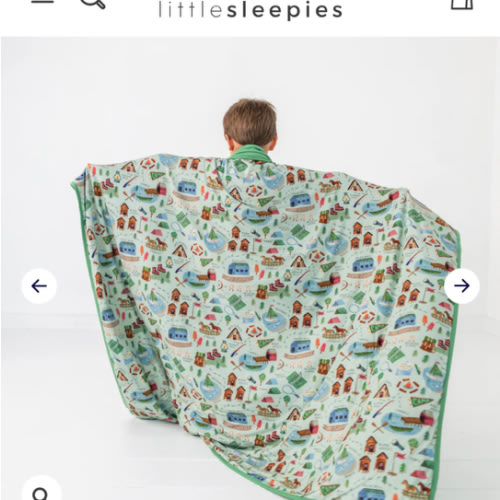 Green Camp Sleepies Large Cloud Blanket® – Little Sleepies