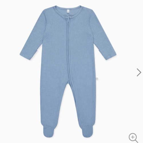 Sky Waffle Clever Zip Baby Pajamas