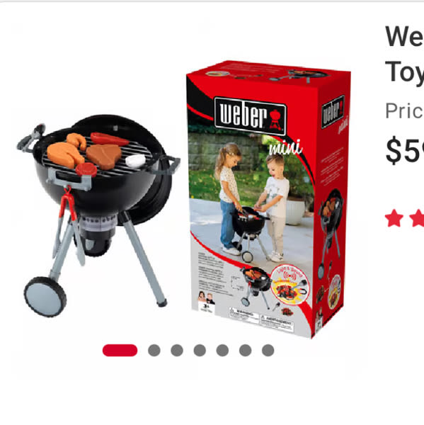 Weber Theo Klein BBQ Kids Toy Grill Black 12 pc
