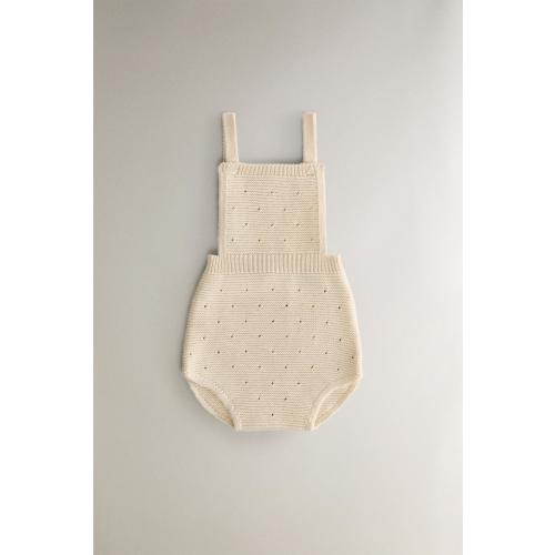 CHILDREN’S CHUNKY KNIT DUNGAREES - Light beige | ZARA United States