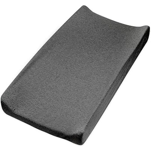 HonestBaby Boys Organic Cotton Changing Pad Cover, Gray Charcoal, One Size