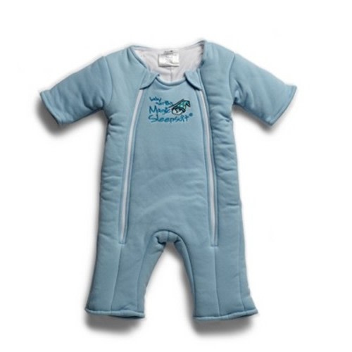 Baby Merlin's Magic Sleepsuit - Swaddle Transition Product - 3-6 Months, Color: Cotton Blue