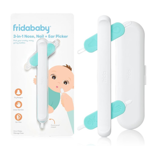 Frida Baby 3-in-1 Nose, Nail + Ear Picker by Frida Baby the Makers of NoseFrida the SnotSucker, Safely Clean Baby's Boogers, Ear Wax & More