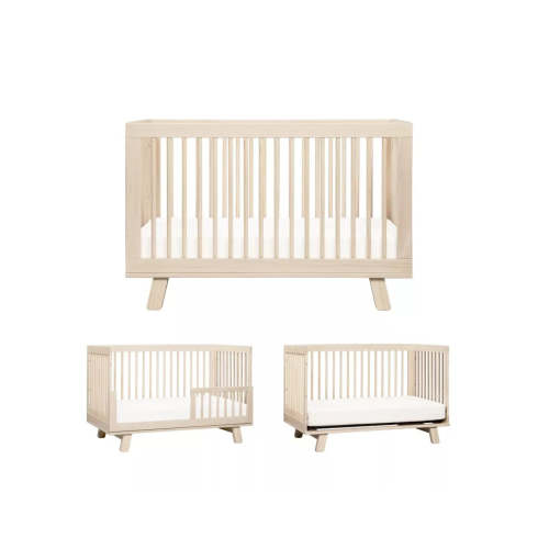 Hudson 3-in-1 Convertible Crib with Toddler Rail - Washed Natural