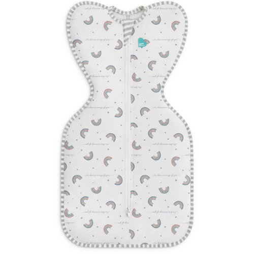 Swaddle Up™ 3-6 mo Cotton White Rainbow Dream