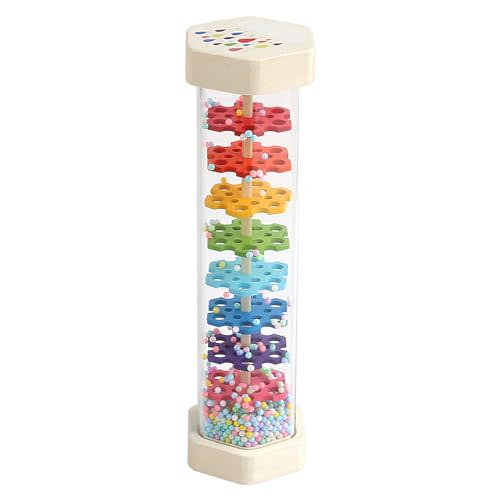 WODI Wooden Rain Stick Baby Toys 0-6-12 Months, Montessori Toys for Babies 6-12 Months, Developmental Toys Baby Rattles Infant Musical Instrument Baby Musical Toys for 1 Year Old Toddler Kids Gifts