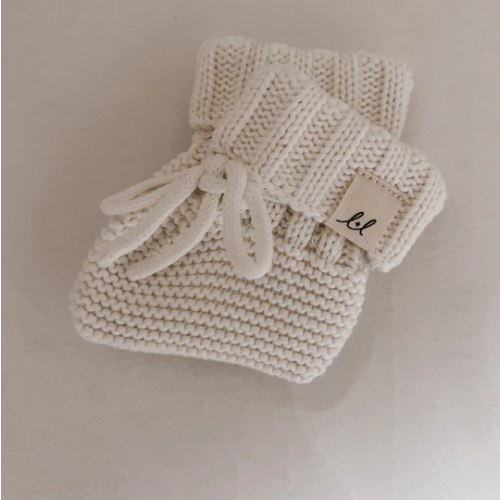 Luna + Luca Organic Booties - White