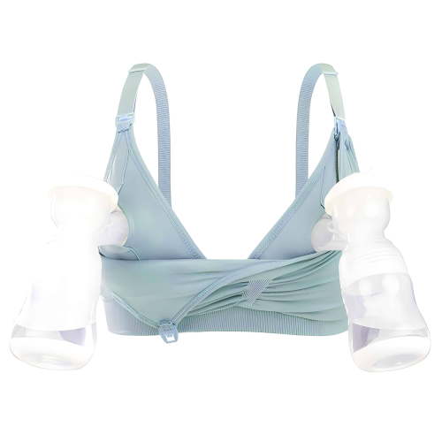 Hands Free Pumping Bra - Comfortable Breathable Nursing Bra U Shape Bra Extender Adjustable Straps Compatible with All Breast Pumps Easy to Clean for Postpartum Breastfeeding Use