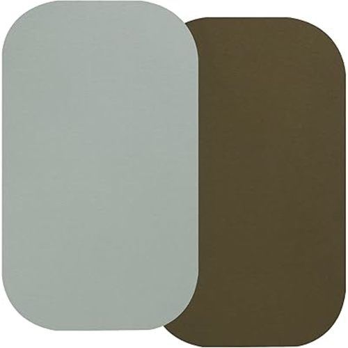 100% Organic Cotton Bassinet Sheets Compatiable with Baby Delight Beside Me Dreamer Bassinet & Mika Mikcy Bedside Sleeper, 2 Pack Jersey Knit Fitted Sheet for Baby, Olive and Sage