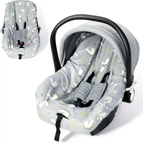 Orzbow Infant Car Seat Cover Liner, Universal Fit Carseat Protective Cover, Made of 100% Cotton - Breathable Prevent Wear & Dirt Suitable Travel Systems (0-12m), Easy to Clean, Machine Washable, Gray