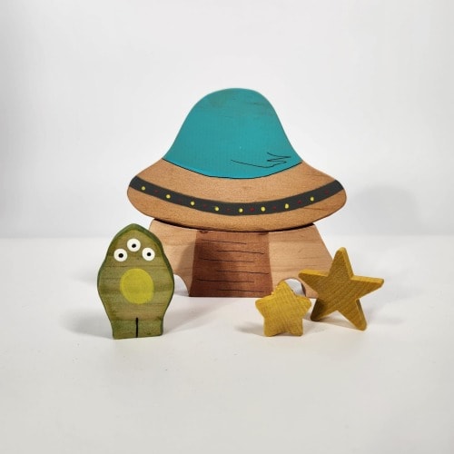 Spectacular Space Small World Playscape - Galaxy/Rocket/Spaceship/Alien/Astronaut - Handcrafted Space Set / Montessori & Waldorf Inspired