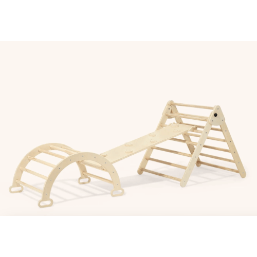 HARPPA 3-in-1 Toddler Climbing Toys Indoor Pikler Triangle Set