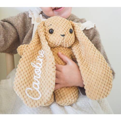 Personalized Bunny Rabbit Plush Flower Girl Proposal Gifts for Kids Easter Gift Idea Birthday Gift Stuffed Animal (EB3478P) Bunny Rabbit
